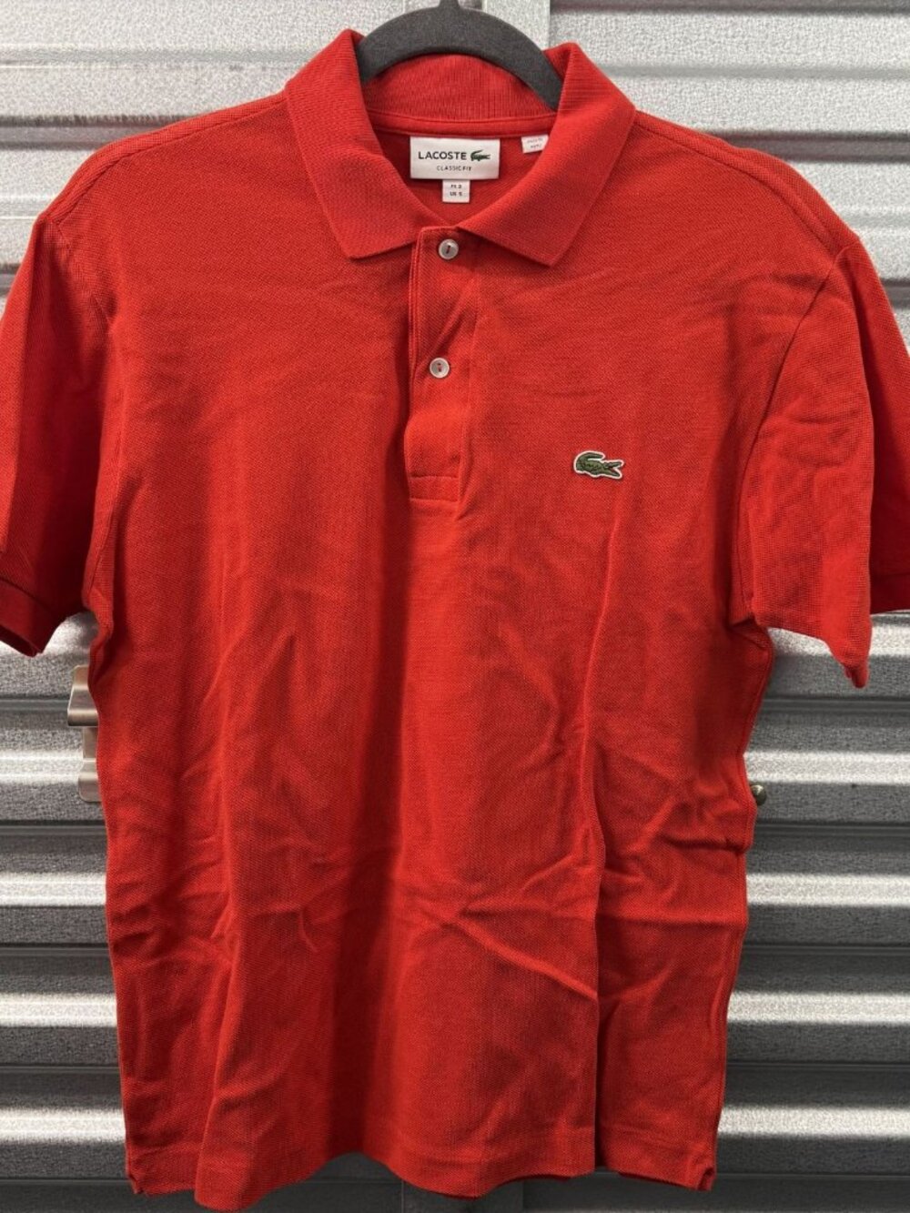 LACOSTE DARK RED CLASSIC FIT POLO SHIRT